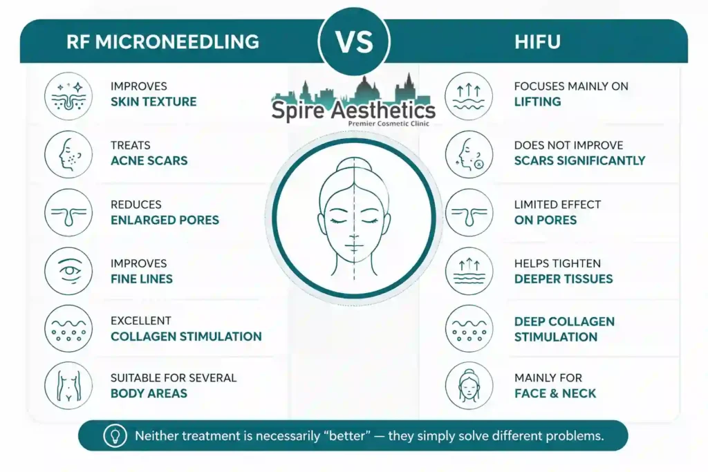 RF Microneedling vs HIFU: Which Treatment Gives Better Results Bushey?
