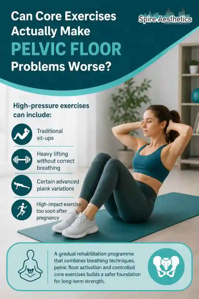 Can Strengthening Your Core Alone Actually Make Pelvic Floor Problems Worse Bushey?